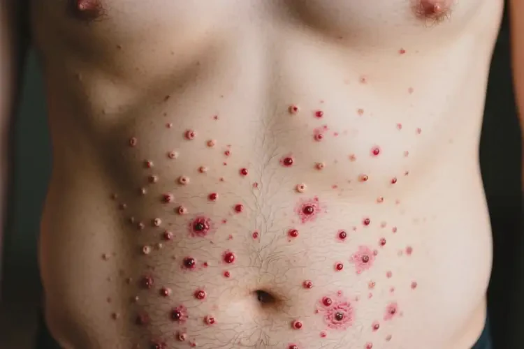 男人肚子上容易起濕疹能徹底自愈嗎(圖1)