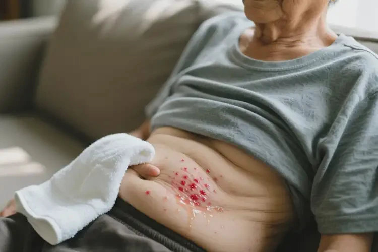 老年人肚子出現(xiàn)濕疹可不可以徹底自愈(圖3)