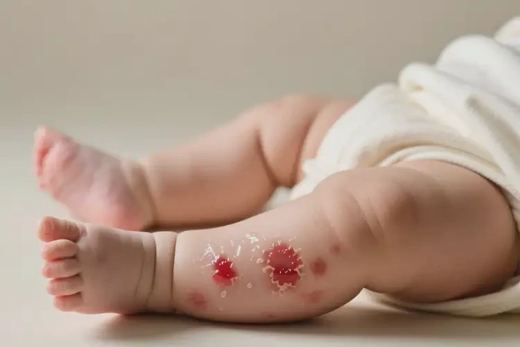 嬰幼兒小腿上容易起濕疹不管它會(huì)自己自愈嗎(圖2)