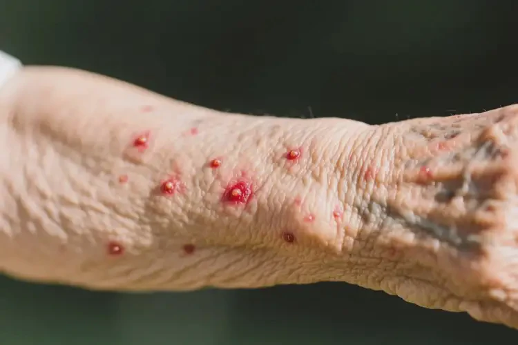 老年人手臂上偶爾起濕疹能夠徹底治愈嗎(圖1)