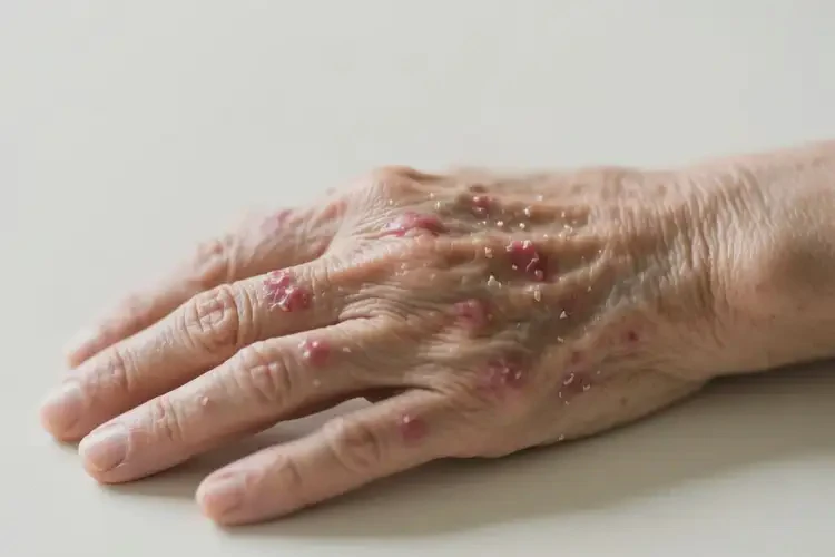 老人手上偶爾長(zhǎng)濕疹可不可以徹底自愈(圖2)