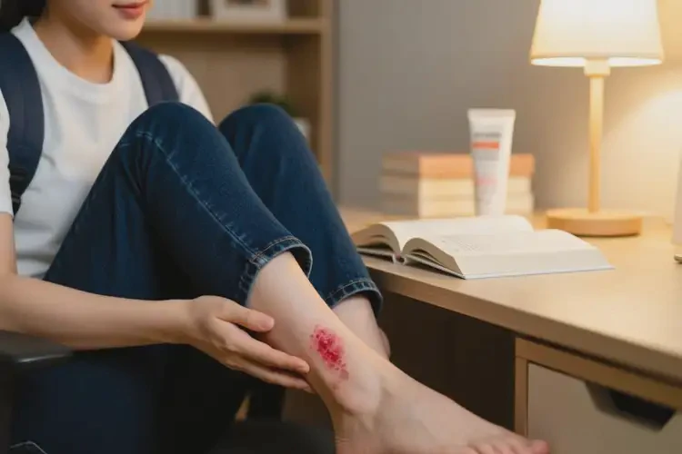 大學(xué)生小腿上偶爾長濕疹能夠徹底治愈嗎(圖1)