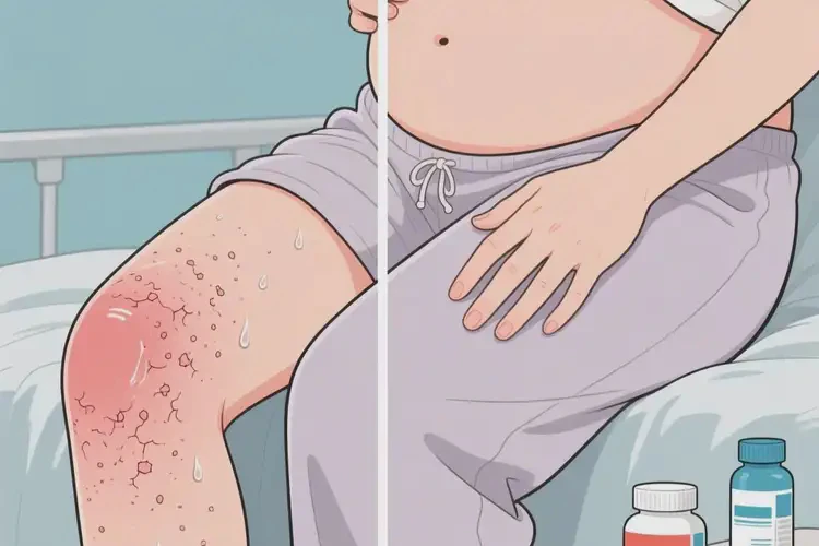 產(chǎn)婦大腿起濕疹不管它會(huì)自己好嗎(圖2)