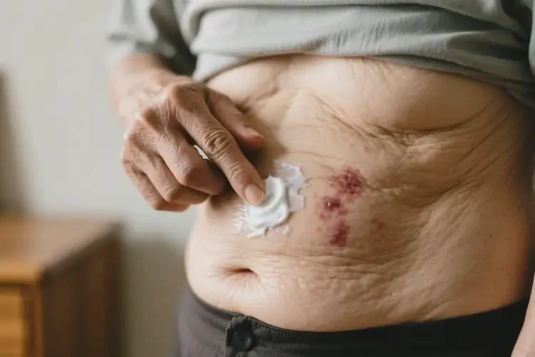 老年人肚子出現(xiàn)濕疹可不可以徹底自愈(圖2)