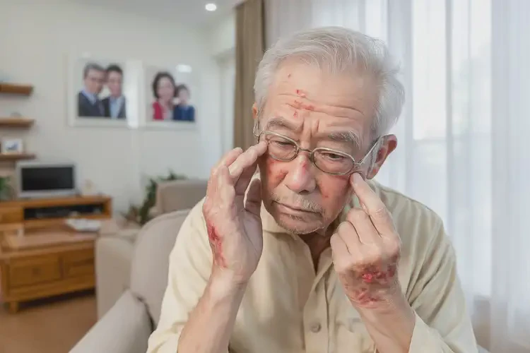 老年人面部偶爾長濕疹能不能徹底自愈(圖1)