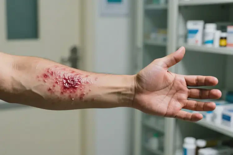 男人手臂出現(xiàn)濕疹可以徹底自愈嗎(圖4)