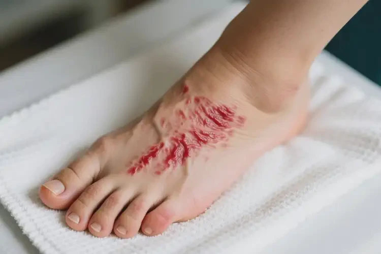 女性腳上起濕疹不管它會(huì)自己好嗎(圖1)