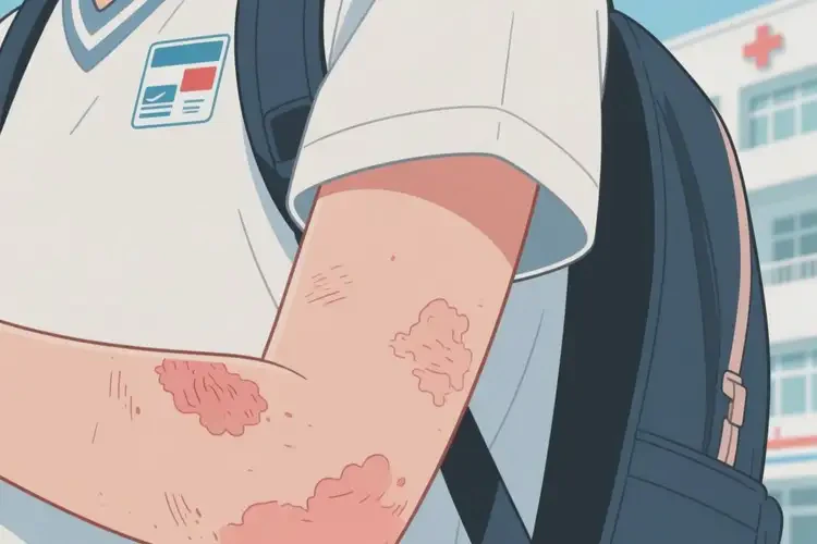 中学生手臂上偶尔长湿疹不管它会自己自愈吗(图4)