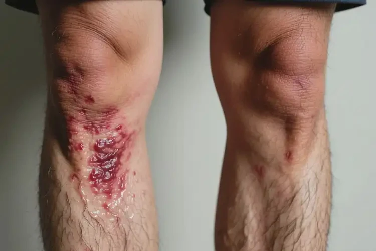 男性小腿上有濕疹可以徹底自愈嗎(圖1)
