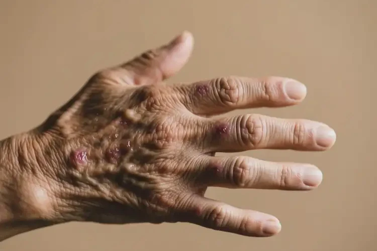 老人手上偶爾長(zhǎng)濕疹可不可以徹底自愈(圖1)