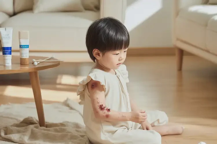 孩子手臂長濕疹可不可以徹底自愈(圖2)