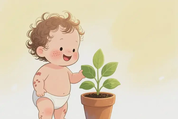 寶寶全身經(jīng)常起濕疹不管它會(huì)自己痊愈嗎(圖1)