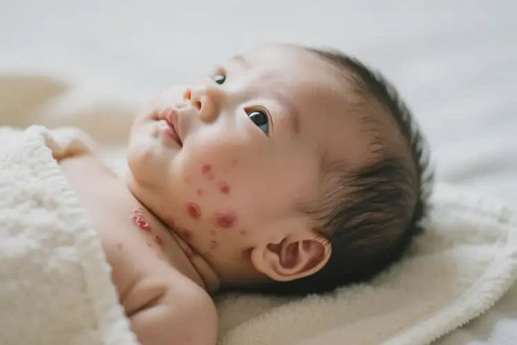 孩子脖子上出現(xiàn)濕疹不管它會(huì)自己好嗎(圖3)