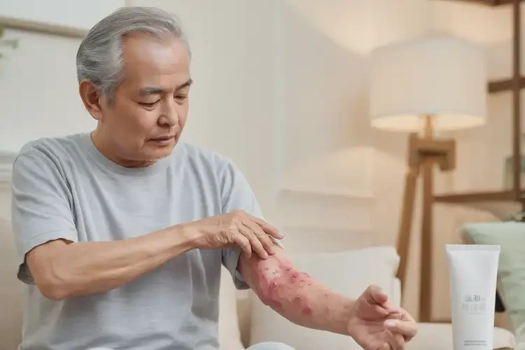 老年人手臂上長濕疹可以徹底自愈嗎(圖3)