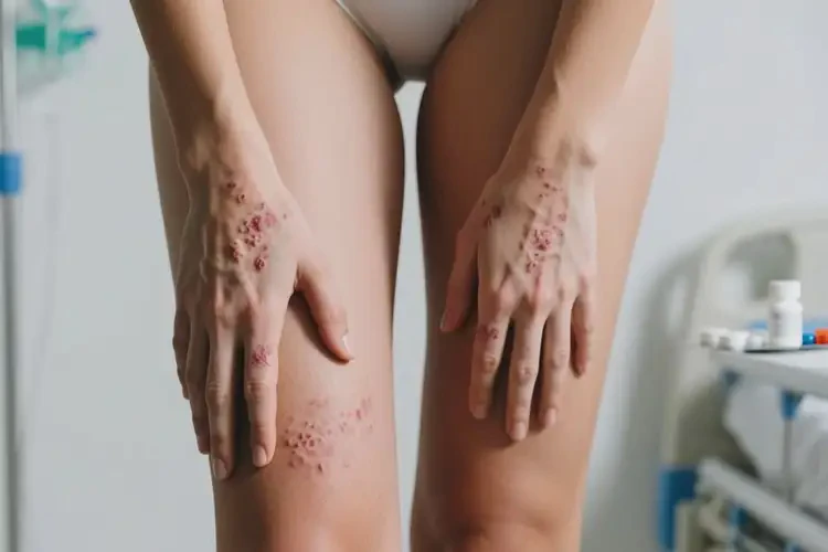 女生四肢經(jīng)常起濕疹不管它會(huì)自己好嗎(圖1)