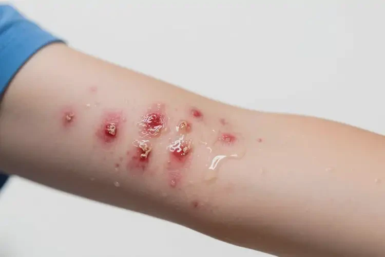 青少年手臂上出湿疹不管它会自己自愈吗(图1)