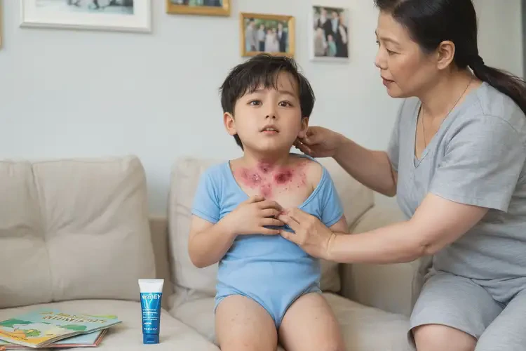 孩子脖子上長(zhǎng)濕疹可不可以徹底自愈(圖2)