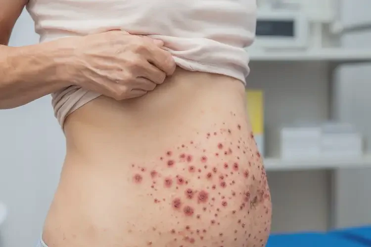 女性肚子上經(jīng)常長濕疹不管它會自己好嗎(圖4)