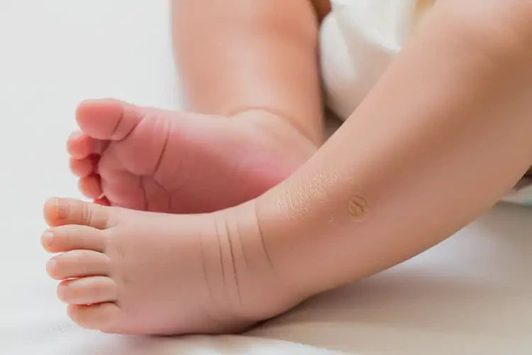 嬰兒小腿上偶爾起濕疹不管它會自己自愈嗎(圖1)