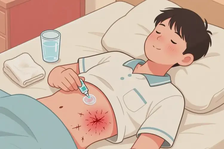 大學(xué)生肚子上長濕疹能夠徹底治愈嗎(圖1)