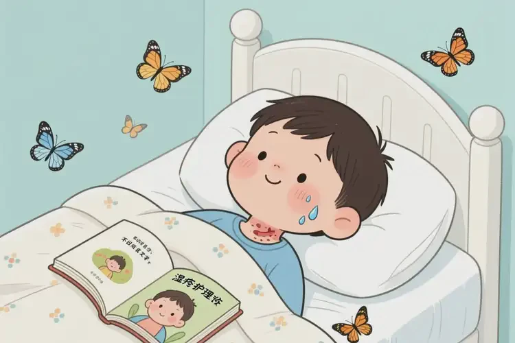 少兒脖子起濕疹可以徹底自愈嗎(圖1)