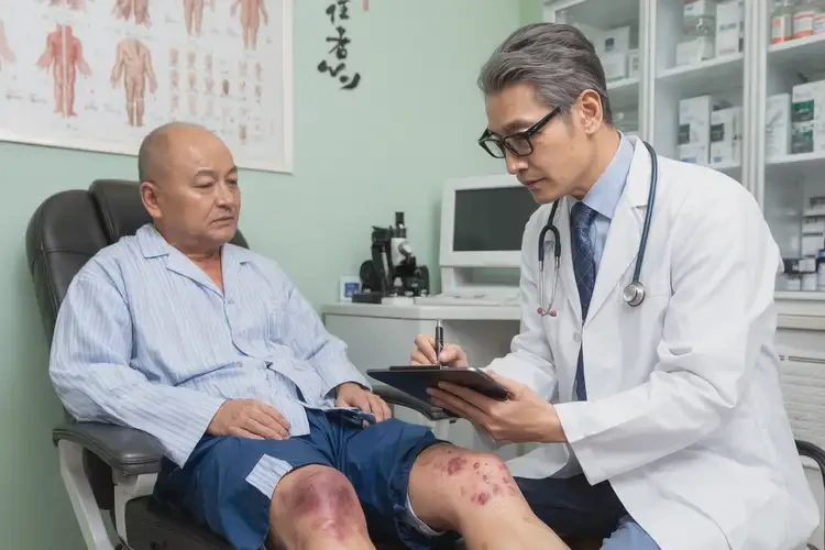 老人大腿上偶爾起濕疹不管它會自己好嗎(圖2)