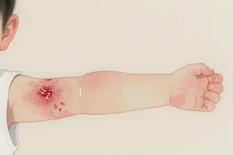 少儿手臂偶尔长湿疹可以彻底自愈吗(图2)