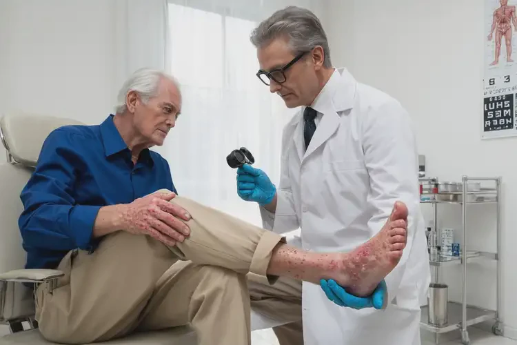 老年人腳上長濕疹不管它會自己自愈嗎(圖2)