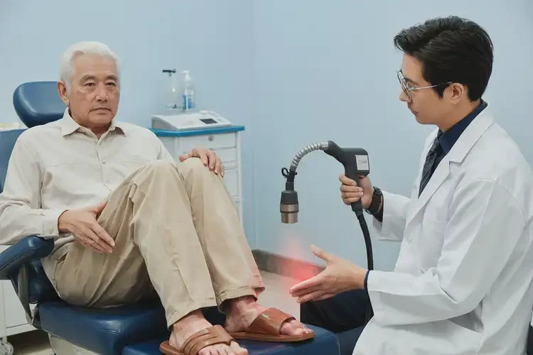 老年人脚上容易起湿疹不管它会自己好吗(图1)