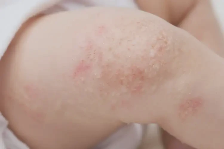 嬰兒大腿上偶爾起濕疹能夠徹底治愈嗎(圖4)