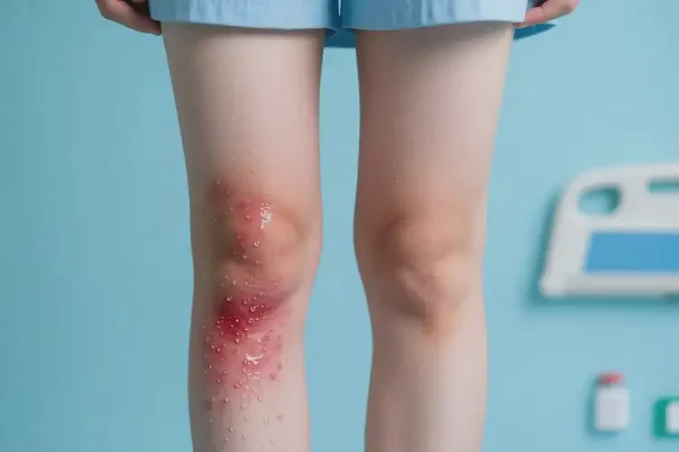 女生四肢經(jīng)常長濕疹不管它會自己好嗎(圖1)