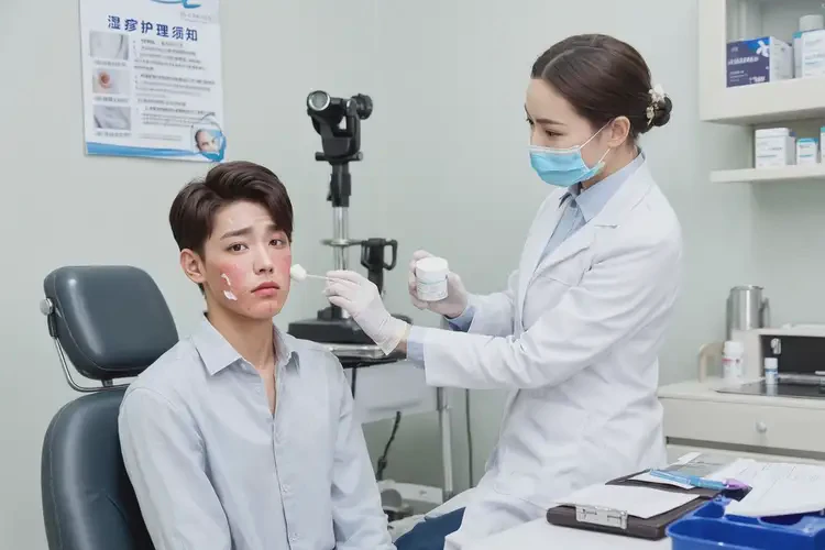 男生面部经常长湿疹不管它会自己自愈吗(图3)