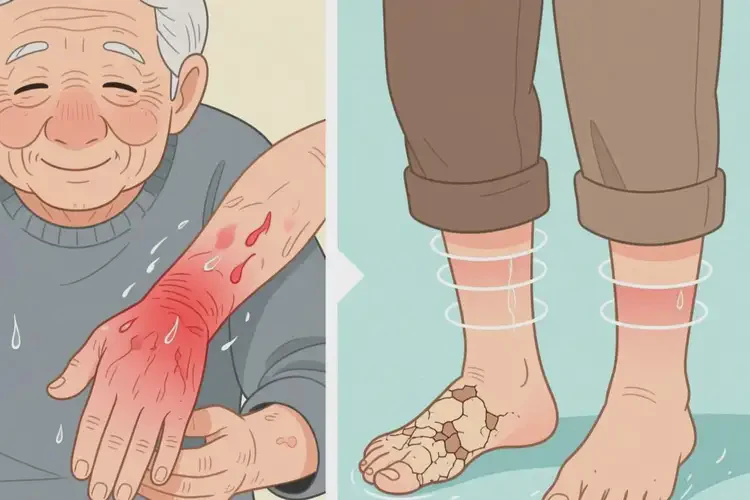 老人四肢偶爾長(zhǎng)濕疹能夠徹底治愈嗎(圖2)