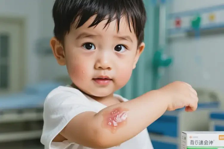 小孩手臂上出現(xiàn)濕疹不管它會(huì)自己痊愈嗎(圖2)