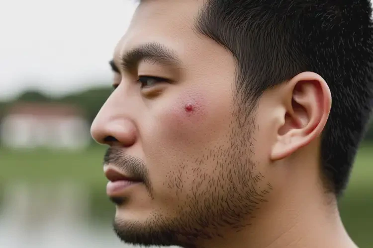 男人臉上長濕疹不管它會自己自愈嗎(圖1)