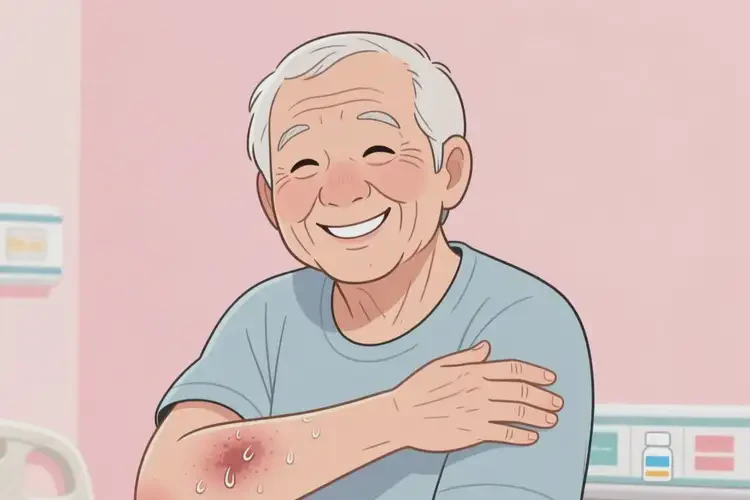 老人手臂上偶爾起濕疹不管它會自己自愈嗎(圖2)