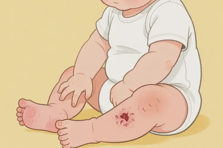 新生兒小腿出現(xiàn)濕疹可以徹底自愈嗎(圖3)