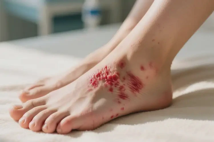 女性腳上起濕疹不管它會(huì)自己好嗎(圖4)