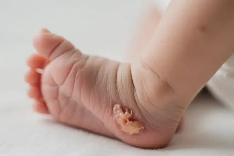 新生兒腳上經(jīng)常起濕疹不管它會自己痊愈嗎(圖4)