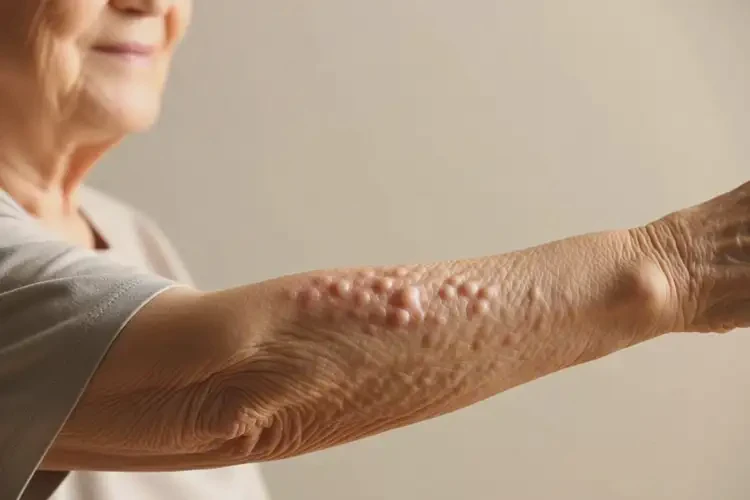 老人手臂經(jīng)常起濕疹能夠徹底治愈嗎(圖1)