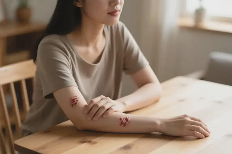 女人手臂上經(jīng)常起濕疹不管它會自己自愈嗎(圖3)