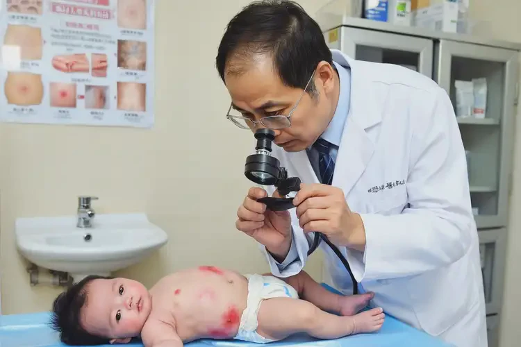 嬰兒肚子上出濕疹不管它會(huì)自己好嗎(圖2)