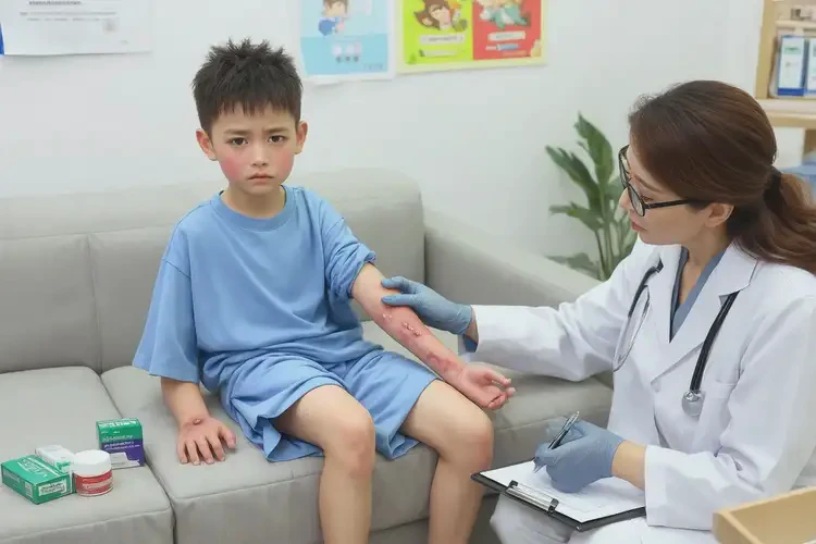 少兒大腿容易起濕疹不管它會自己好嗎(圖1)