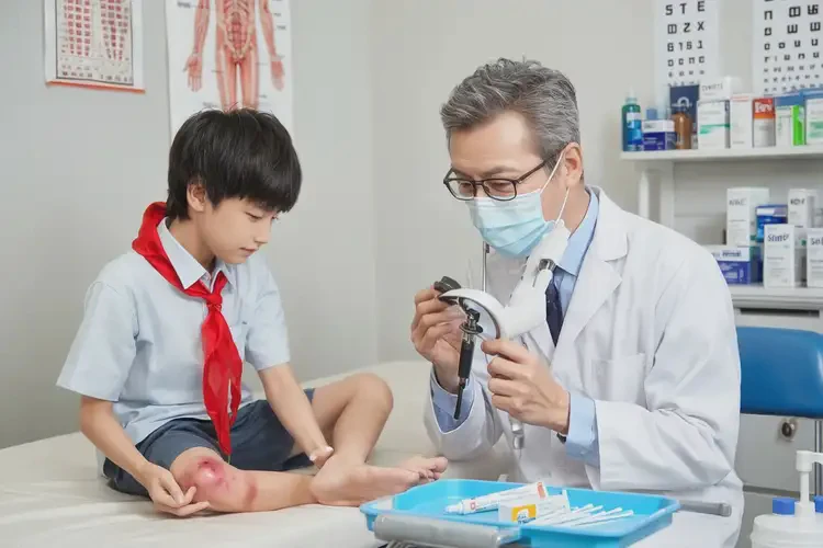 小学生小腿偶尔长湿疹不管它会自己好吗(图1)