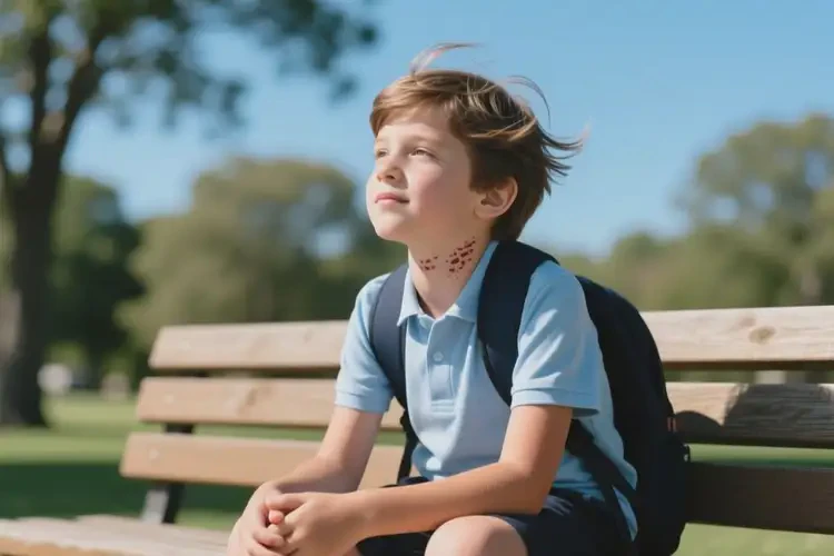 中學(xué)生脖子長濕疹可以徹底自愈嗎(圖1)