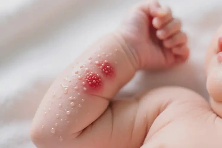 新生兒手臂上經(jīng)常起濕疹可不可以徹底自愈(圖2)