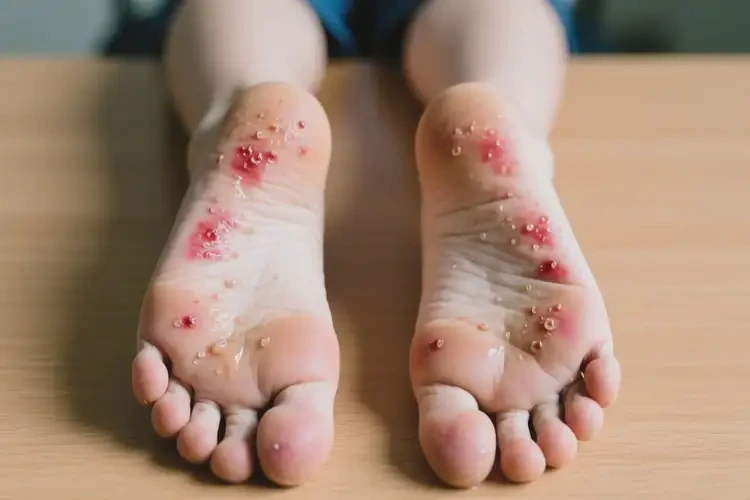 青少年腳上起濕疹能不能徹底自愈(圖1)