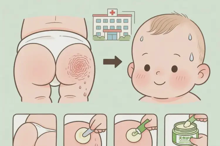 寶寶屁股上有濕疹能靠自己自愈嗎(圖3)