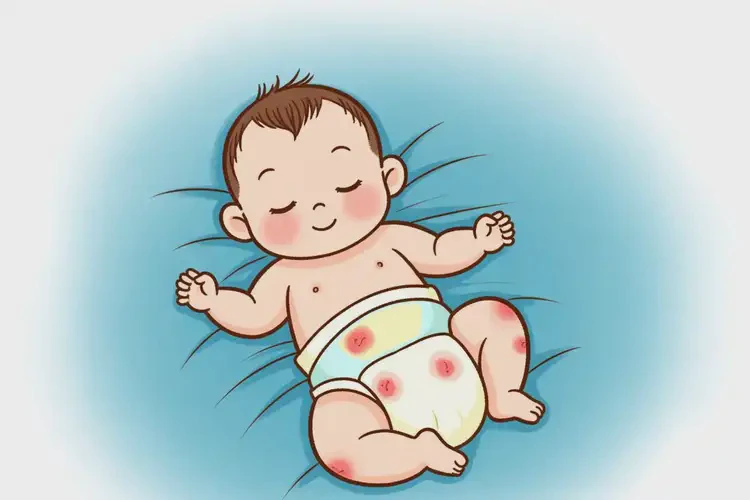 新生兒屁股上經(jīng)常長濕疹不管它會自己好嗎(圖4)