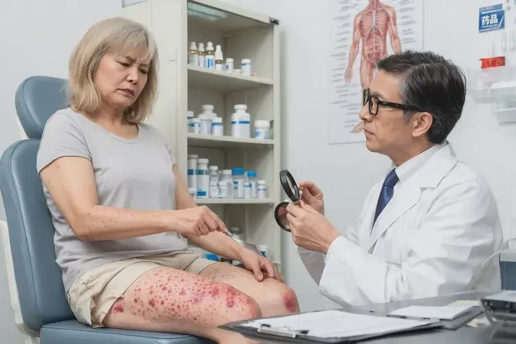 女人大腿上有濕疹不管它會自己好嗎(圖3)